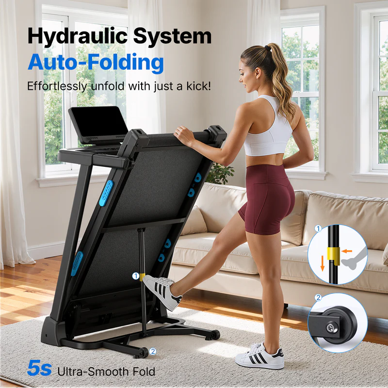 T12 Foldable Treadmill Pro with 15% Auto Incline
