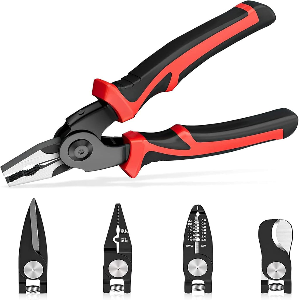 5‑in‑1 Multifunctional Wire Pliers, Stripper Cutter Crimping Iron Sheet Scissors