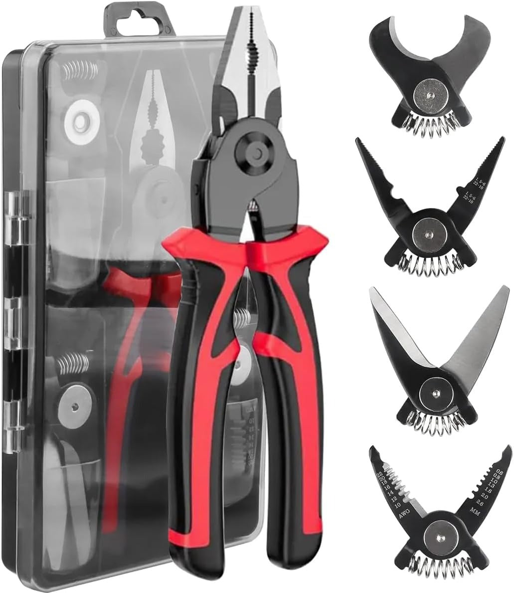 5‑in‑1 Multifunctional Wire Pliers, Stripper Cutter Crimping Iron Sheet Scissors