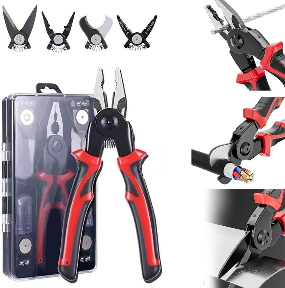 5‑in‑1 Multifunctional Wire Pliers, Stripper Cutter Crimping Iron Sheet Scissors